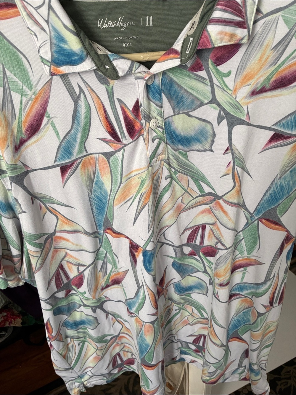 Walter Hagen Multicolor Tropical Leaf Polo XXL Excellent condition